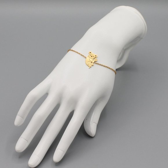 Koala adorable animal bracelet adjustable gold - Picture 2 of 5